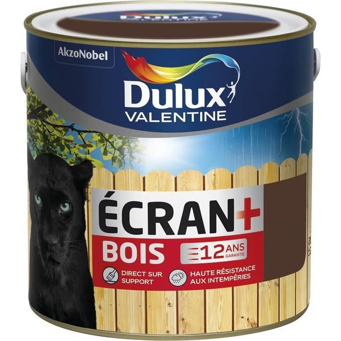 Peinture bois satin écran+ 2 L - brun normandie
