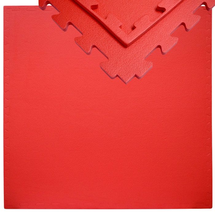 eyepower Tapis Puzzle de Fitness 90x90cm incl embouts extensible 12mm Rouge