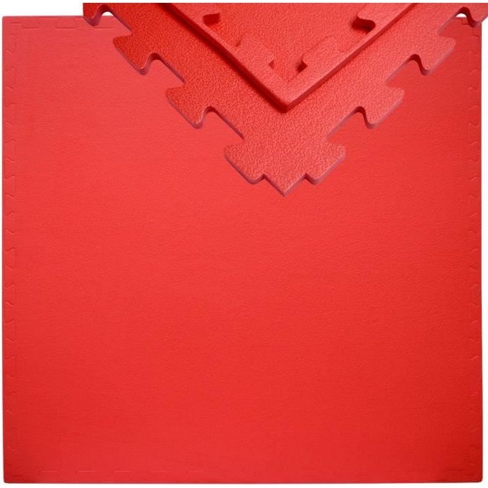 eyepower Tapis Puzzle de Fitness 90x90cm incl embouts extensible 12mm Rouge