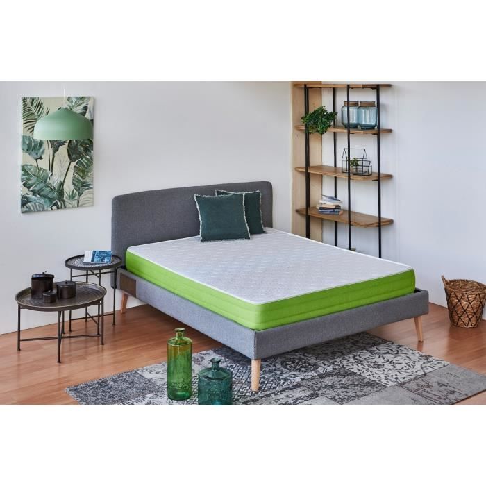 Matelas Viscoelastique Mousse a Memorie 19 cm Ete Hiver KIMBED RHIN-105x180 105x180