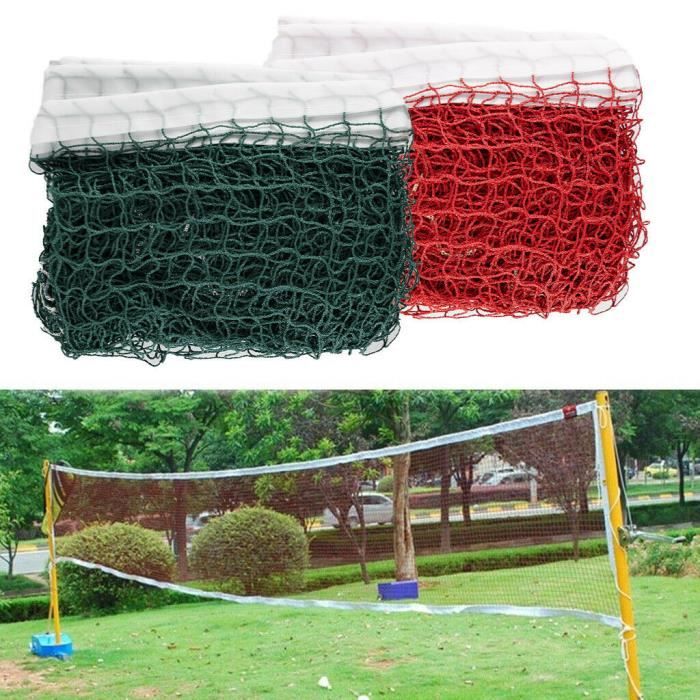 TEMPSA 6.1mX0.75m Filet De Tennis Standard Badminton Filet Extérieur Maille Volley-ball Exercice Rouge