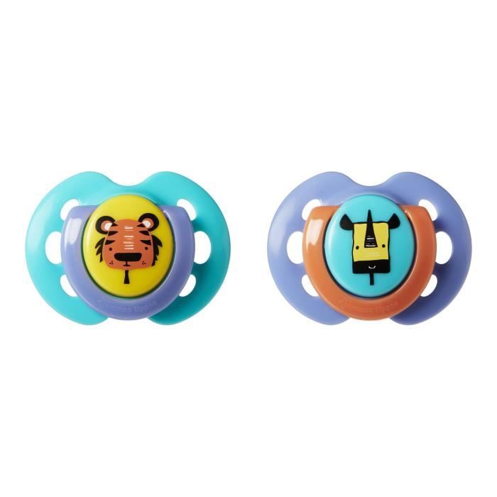 TOMMEE TIPPEE Sucette Fun - Lot de 2 - 0 - 6 mois
