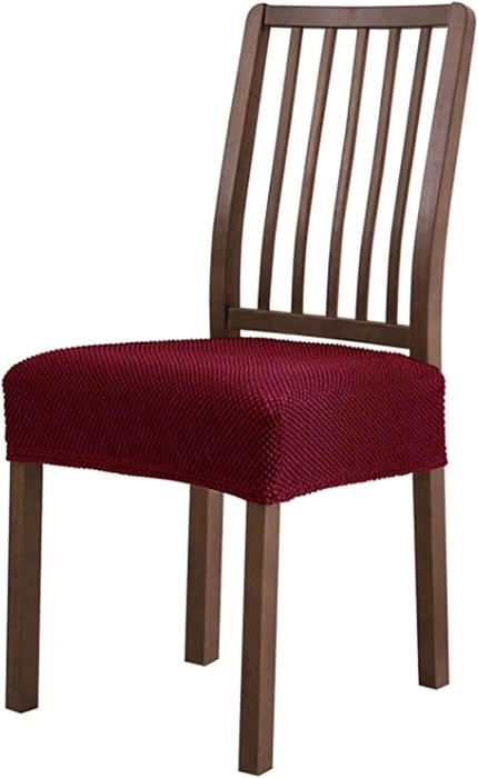 Housses De Chaise Élastiques Lot De 6 - Protection Lavable Pour Salle à Manger, Gris Foncé