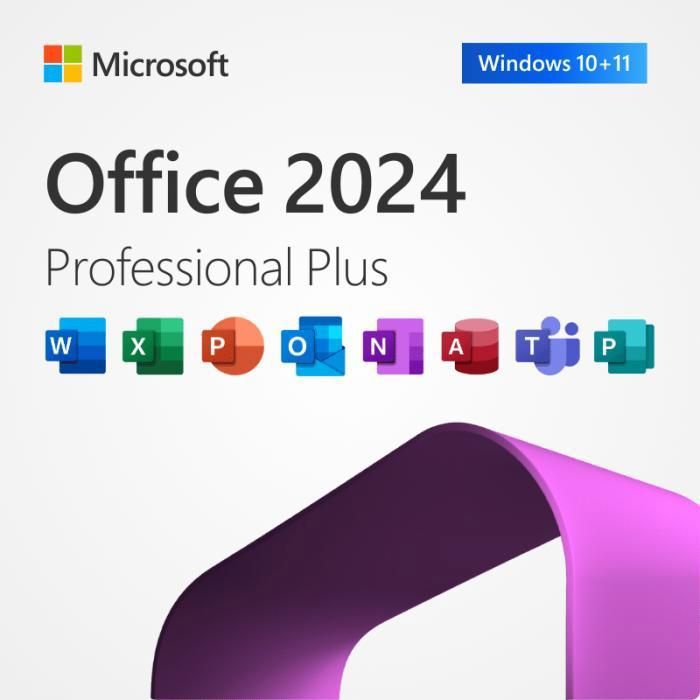 Microsoft Office Pro Plus 2024 – Livraison par e-mail – 1 PC