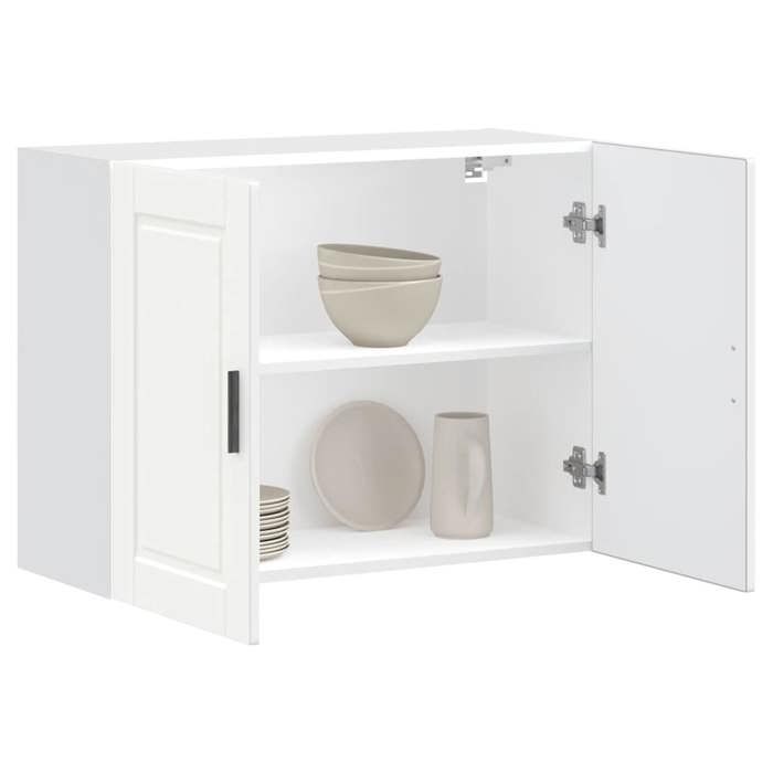 vidaXL Armoire murale de cuisine Porto blanc bois dingénierie 854067