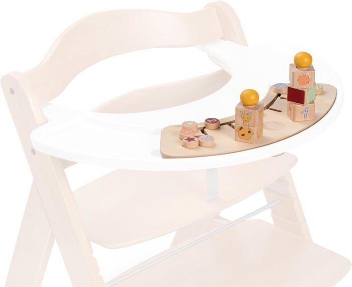 Plateau De Jeu Play Tray Pour Chaise Haute Hauck Alpha+/Beta+ - Compatible Avec 3 Jouets, Fixation Par Clic, Lavable
