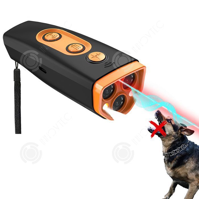 Comparer les prix de INN Anti aboiement chien ultrason 3 en 1 450mah type-c 3 vitesses anti-aboiement contient un laser et lampe de poche et des
