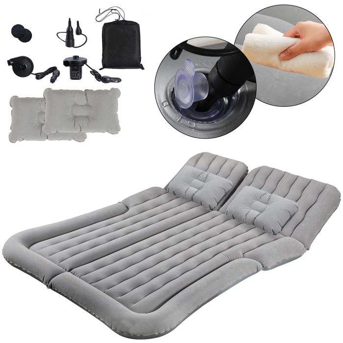 Matelas Gonflable Pour Voiture Acelectronic - Pour SUV Et Berlines - Avec Pompe à Air - Camping Voyage