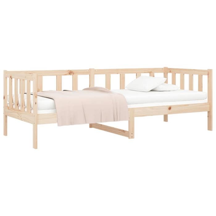 Lit banquette 2 places - Canapé/Lit de jour - multifonctionnel - 90x190 cm bois de pin massif CAL9593286