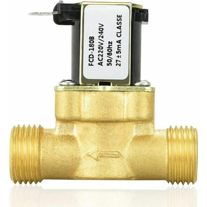 Électrovanne Normalement Fermée 220V - Pour Machine à Glaçons, Eau, Plastique, Filetage 3/4