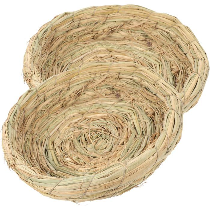 Meilleurs prix pour 2 Pièces Nid D'oiseau Tissé Décoration D'extérieur Pour Oiseaux Cage À Cobaye Cage À Furet Pigeon Cage Oiseaux