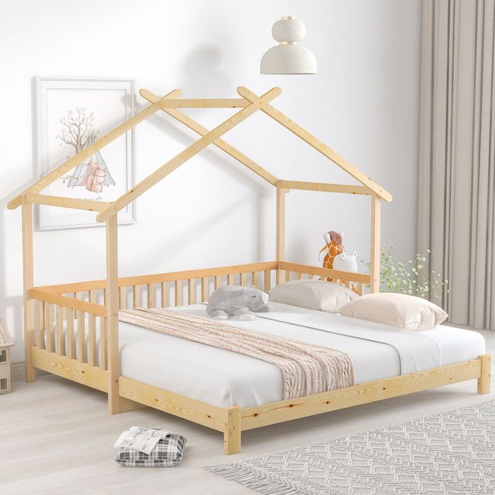 Lit cabine 90x200 avec lit extensible lit de maison Lit enfants lit de jour lits simples et doubles 180x200 bois massif naturel