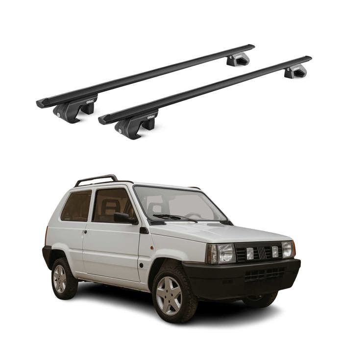 Barres De Toit Transversales Aluminium Gris Pour Fiat Panda III 2012-2025 - 2 Pièces