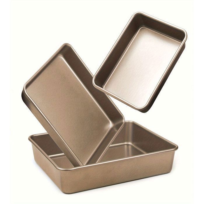 Plat à four - SONOOK - Lot de 3 - Inox / Acier au carbone - Antiadhésif - Empilable