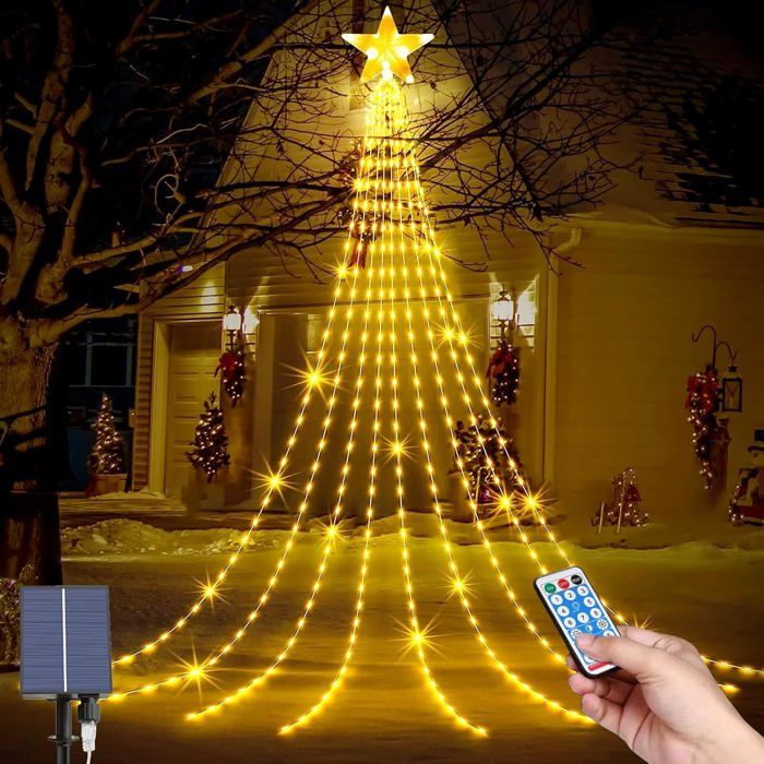 Guirlande Lumineuse Noël Père Noël - 10 LED - 1,8 M - Minuterie 6h/18h - Sur Piles - Décoration Intérieur - 9