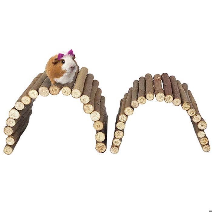 Pont échelle en bois jouet à mâcher pour petits animaux hamster souris rat rongeurs