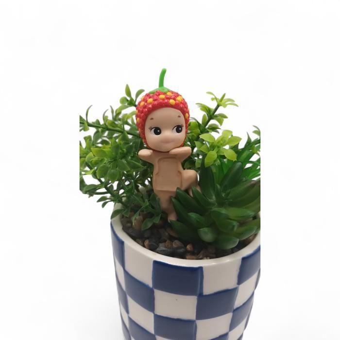 BB ANGELL PERLE SÉRIE HIPPERS FRUIT FRAISE création fait main figurine jouet type Sonny angel cadeaux anniversaire collection MDF