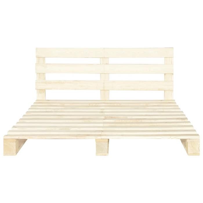 Sale SpringLit 2 places Brun - 160x200 cm - LEMON® - Cadre de lit de palette - sans matelas - 160x200 cm bois massif pin 3696630
