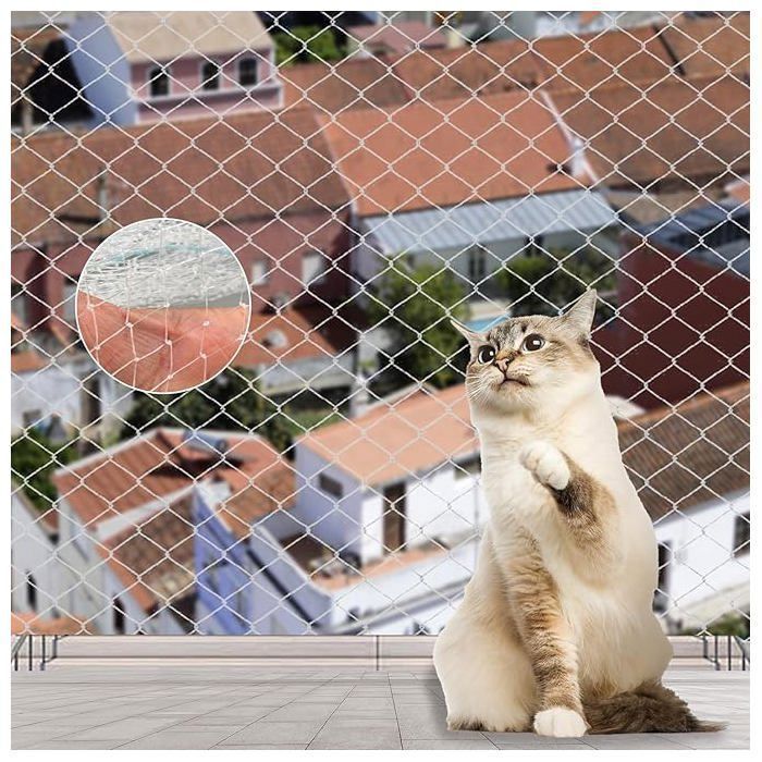 Comparer les prix de Filet de Protection - KZQ - 10x3m Transparent - Anti-chat Oiseaux