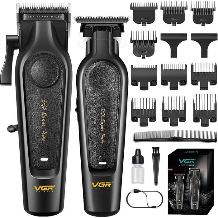 VG 197 & 995 Tondeuse Cheveux Hommes Professionnel Sans Fil Tondeuse Cheveux et Barbe Homme Set avec Lames en TONDEUSE A BARBE