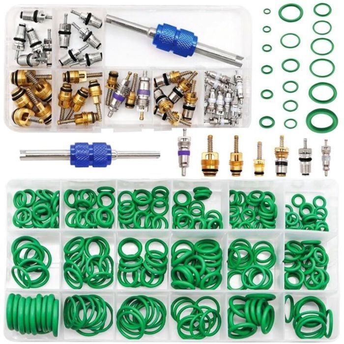 Kit de réparation climatisation auto 270 joints toriques - 40 obus de valve - Outil de démontage inclus