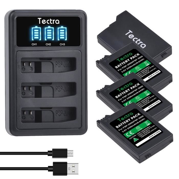 Piles D Rechargeables 1,5V 8800mAh - Lot De 4 Au Lithium Avec Chargeur USB-C - Faible Auto-décharge, 1500 Cycles