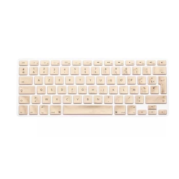 System-S Coque Protection Silicone Souple Clavier Français AZERTY MacBook Pro 13 15 17 / IMac