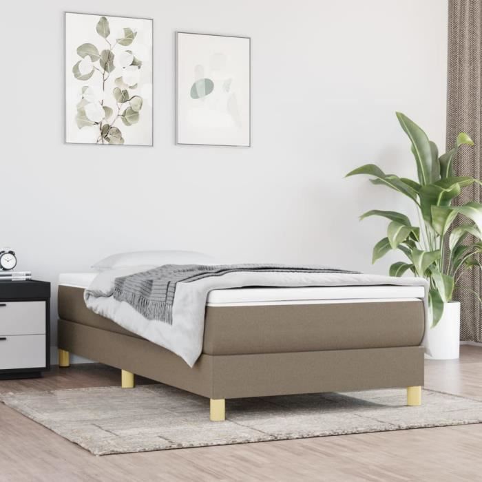 Sommier tapissier - AKOZON - 90x190 cm - Tissu durable - Pieds robustes - Soutien ferme