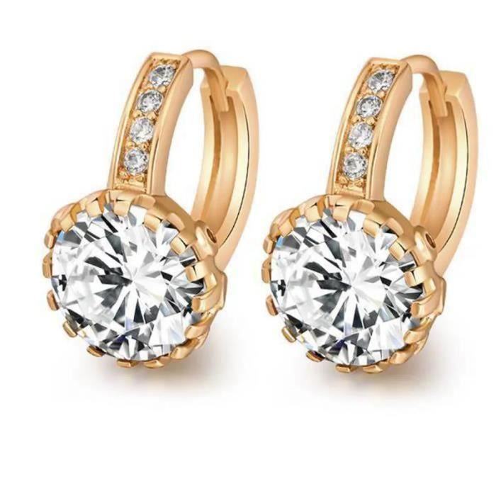 Boucles contour d'oreille feuilles Plaqué Or 750 jaune 17mm x 6mm