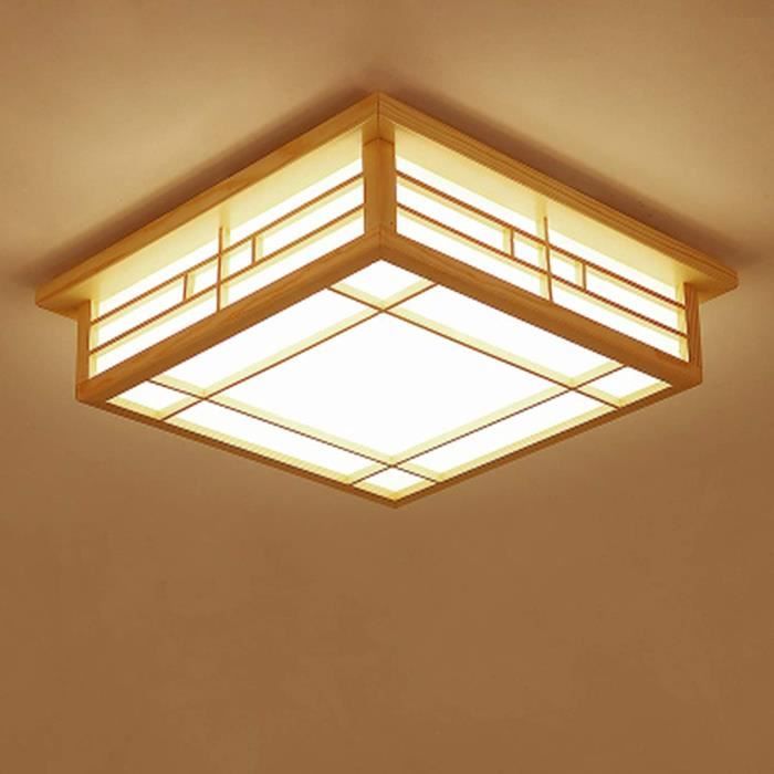 Plafonnier Japonais Lampes à LED Lampes de Lampe de Chambre Tatami en Bois Massif, Protocoles de Balcon de Chambre à Coucher