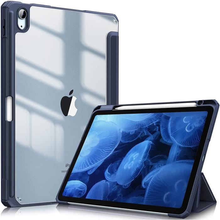 Coque pour iPad Air 2020 4ème Génération - [Rangement et Recharge de  Stylet] Housse Transparente Etui Anti-Choc Veille-Réveil [1776] - Cdiscount  Informatique