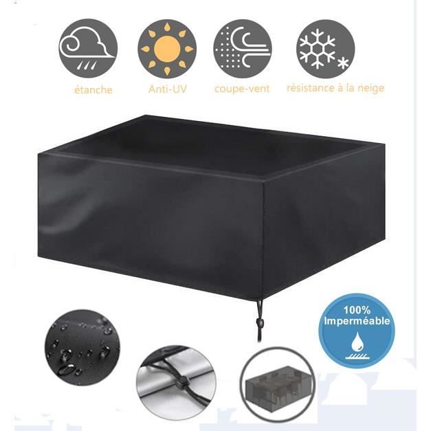 242 162 100cm housse salon de jardin protecteurs anti uv impermeables de patio de tissu de 420d oxford cdiscount jardin