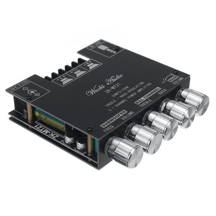 Amplificateur Numérique 2.1 Carte Ampli Audio Numérique Bluetooth 2.1 Canaux ZK-MT21 - Module Amplificateur Puissance Pour Enceintes DIY