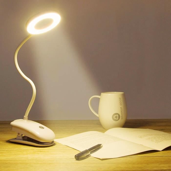 Lampe de bureau à pince en laiton avec LED avec variateur tactile