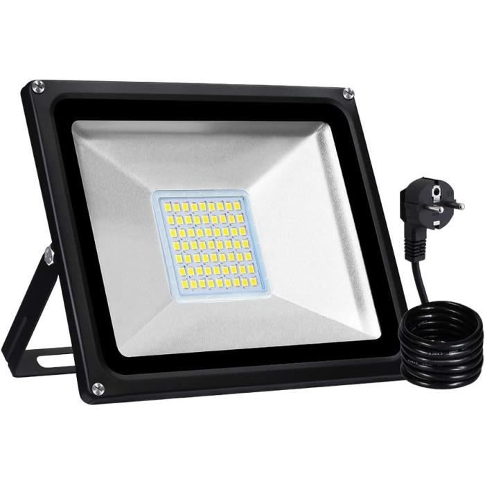 Projecteur LED Extérieur 30W IP65 - Spot Lumineux Blanc Chaud 3000K Étanche Pour Jardin Et Sport