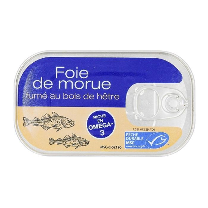 Agidra Foie de morue fumé Boîte 120g Cdiscount Au quotidien