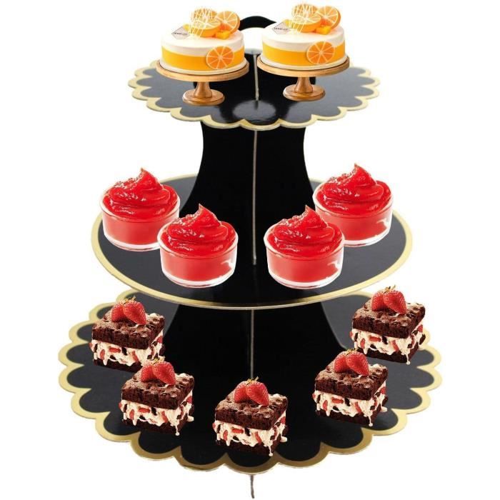 GHWMYD Présentoir à Gâteaux, Présentoir à Cupcakes En Bois Rétro