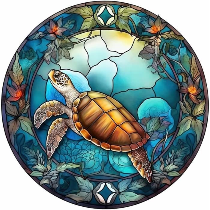 Broderie Diamant Tortue Géométrique