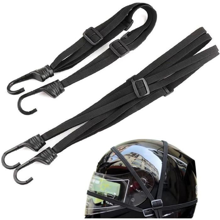 3 Sangles Bagage Élastiques 60 Cm Avec Crochets Acier - Tendeurs Moto Vélo Valise, Caoutchouc Robuste Antidérapant, Fixation Solide