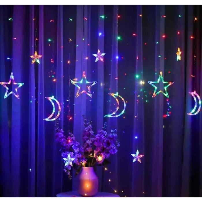 RIDEAU D'étoiles LED lumière de fenêtre guirlande lumineuse pour Noël  Lumières de décoration de mariage pour la maison - Chine Guirlande LUMINEUSE  À LED, guirlande lumineuse à LED