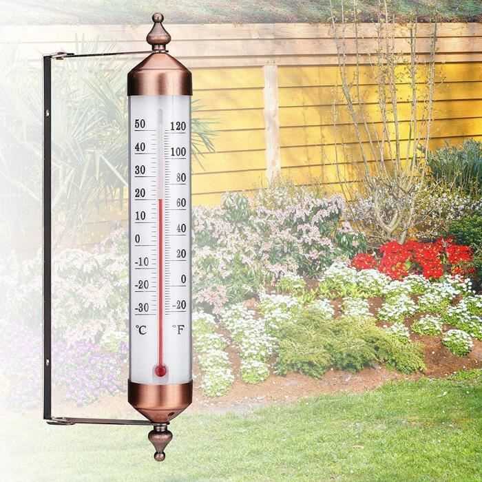 Thermomètre de Jardin Decoratif Vintage Thermomètre Extérieur Metal  Thermomètre Mural Intérieur[1438] - Cdiscount Jardin