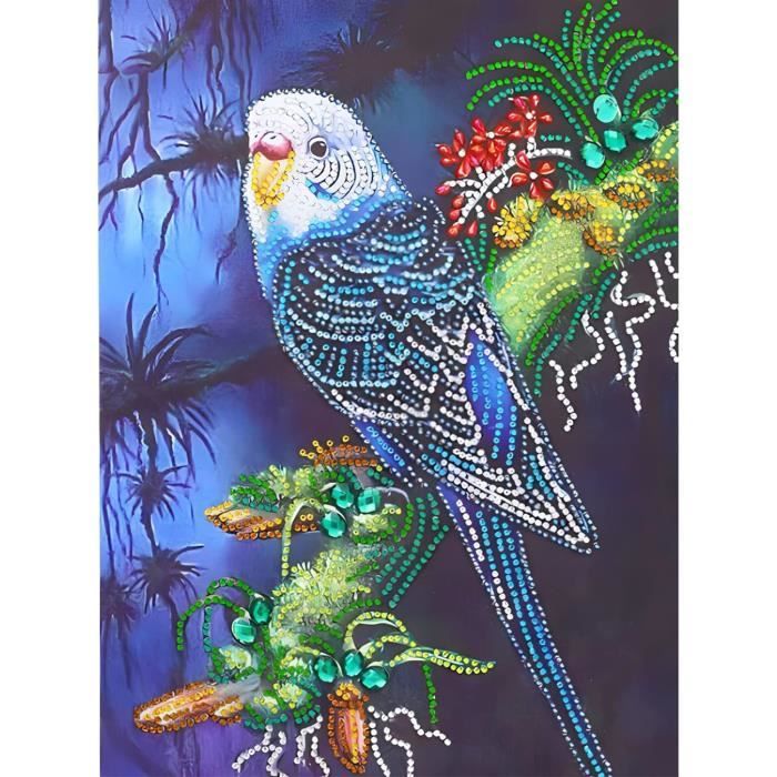 Kit Peinture Diamants 5D DIY 40x50cm - Motif Oiseau Et Fleur - Loisir Créatif Adultes Débutants - Déco Murale - 10