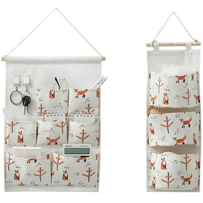 Wall Hanging sac 3 poches Cintre Salle de Bains Bébé Hanging Sac 3 Poche Pliable