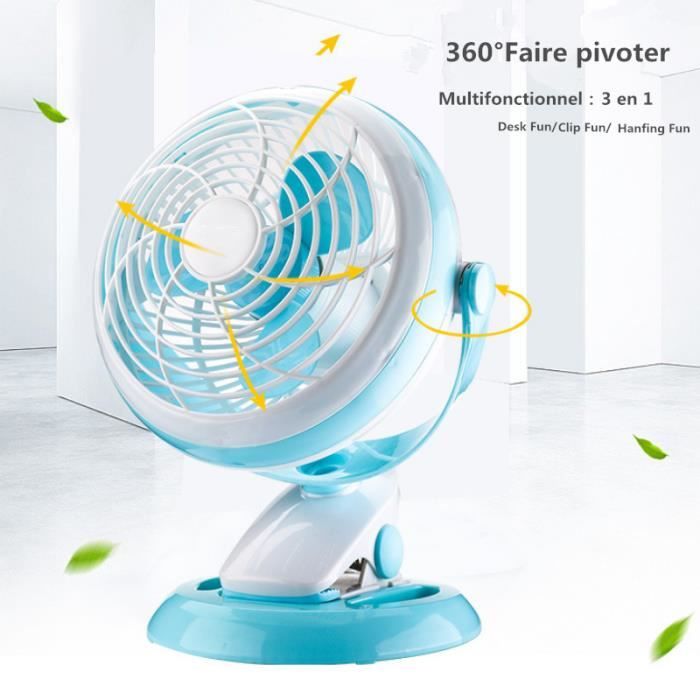 Mini Ventilateur Usb De Bureau A Pince Portable Ventilateur De