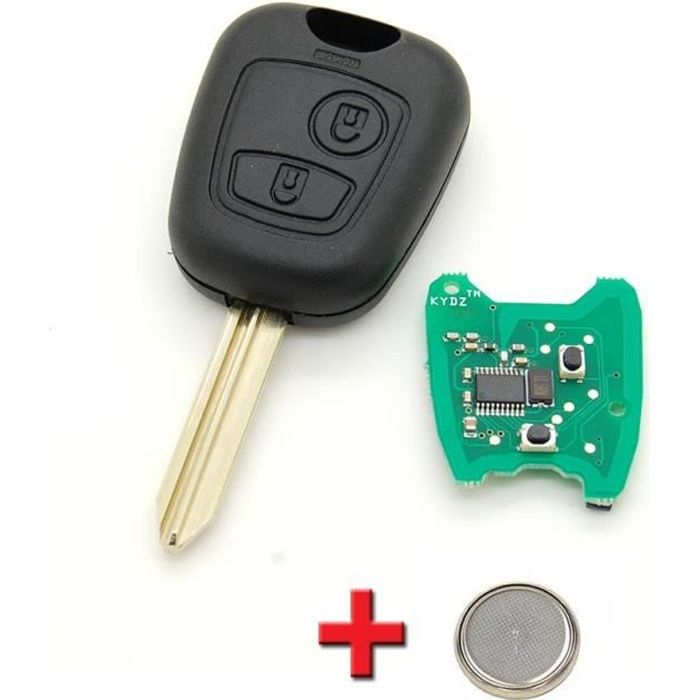 KIT RÉPARATION DE CLEF COMPATIBLE PEUGEOT PARTNER EXPERT + 2 SWITCH BOUTON  + PILE / LAME Х-TYPE MODÈLE AVEC VIS - Cdiscount Auto