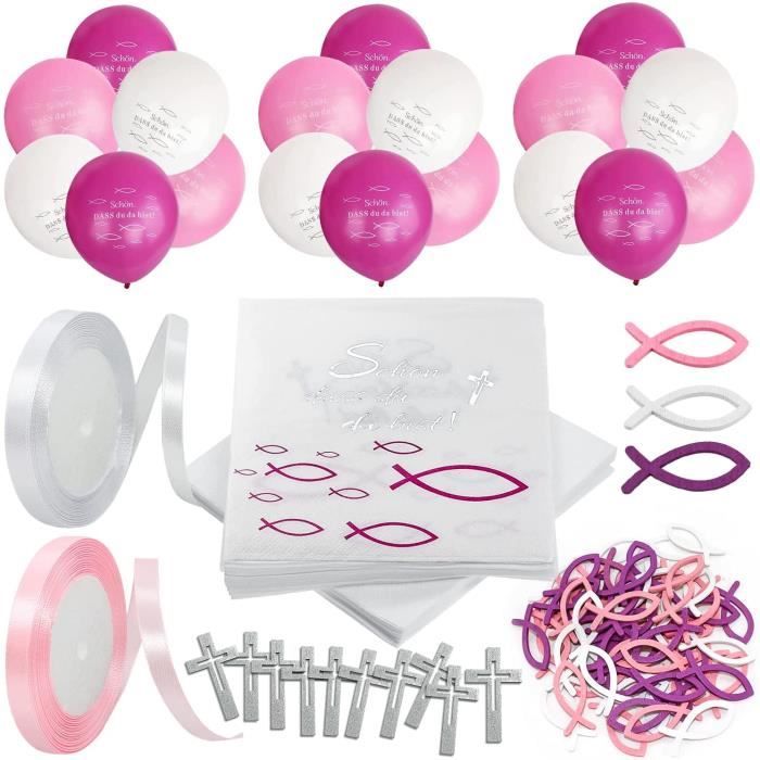 Décoration de Communion Serviettes Décoration de Baptême Kit Décoration