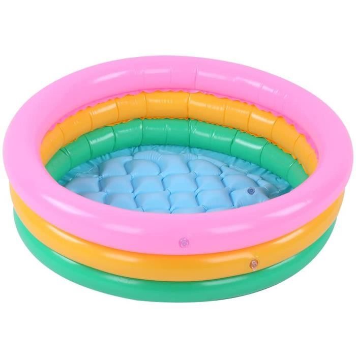 Piscine Gonflable Enfant AUEJACKY Ronde 100x35cm - Pataugeoire Bébé Intérieur Extérieur