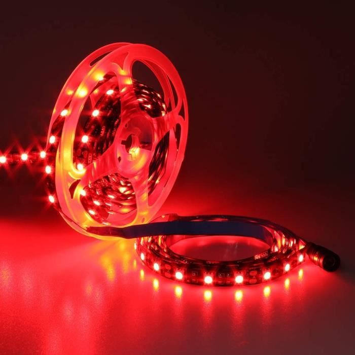 YUNBO Ruban LED Rouge, Noir PCB 12V SMD 5050 300 LEDs 5M Flexible IP20 Non  Étanche Découpable Bande LED pour Maison Chambre Cu[1176] - Cdiscount Maison