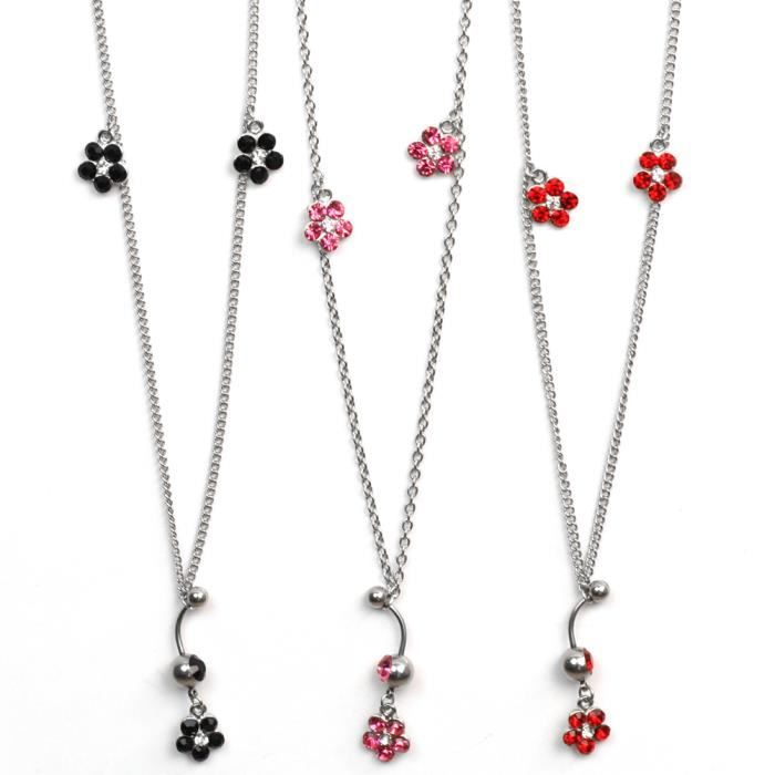 Piercing Nombril En Acier Chirurgical 316L 14 G/anneaux De