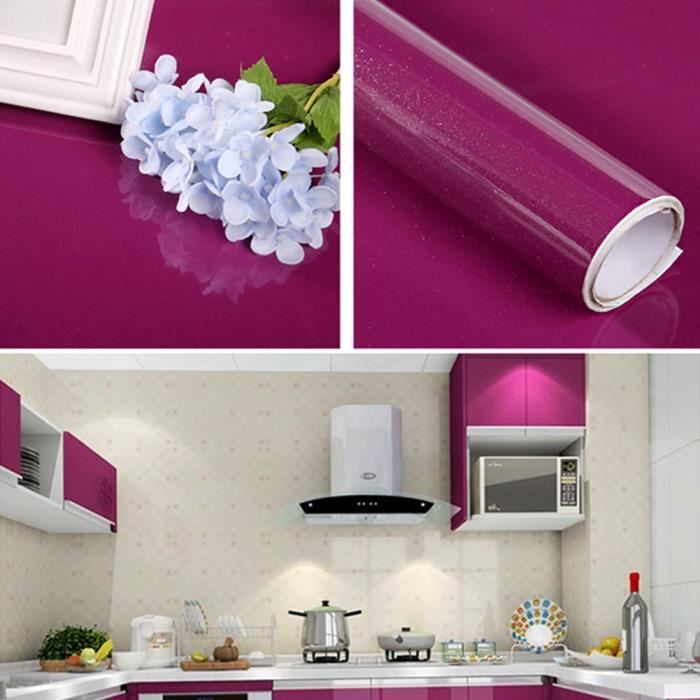 5M Autocollant Sticker mural cuisine, Deco murale stickers cuisine, Stickers  porte armoire, Stickers meuble de cuisine [Violet] - Cdiscount Maison